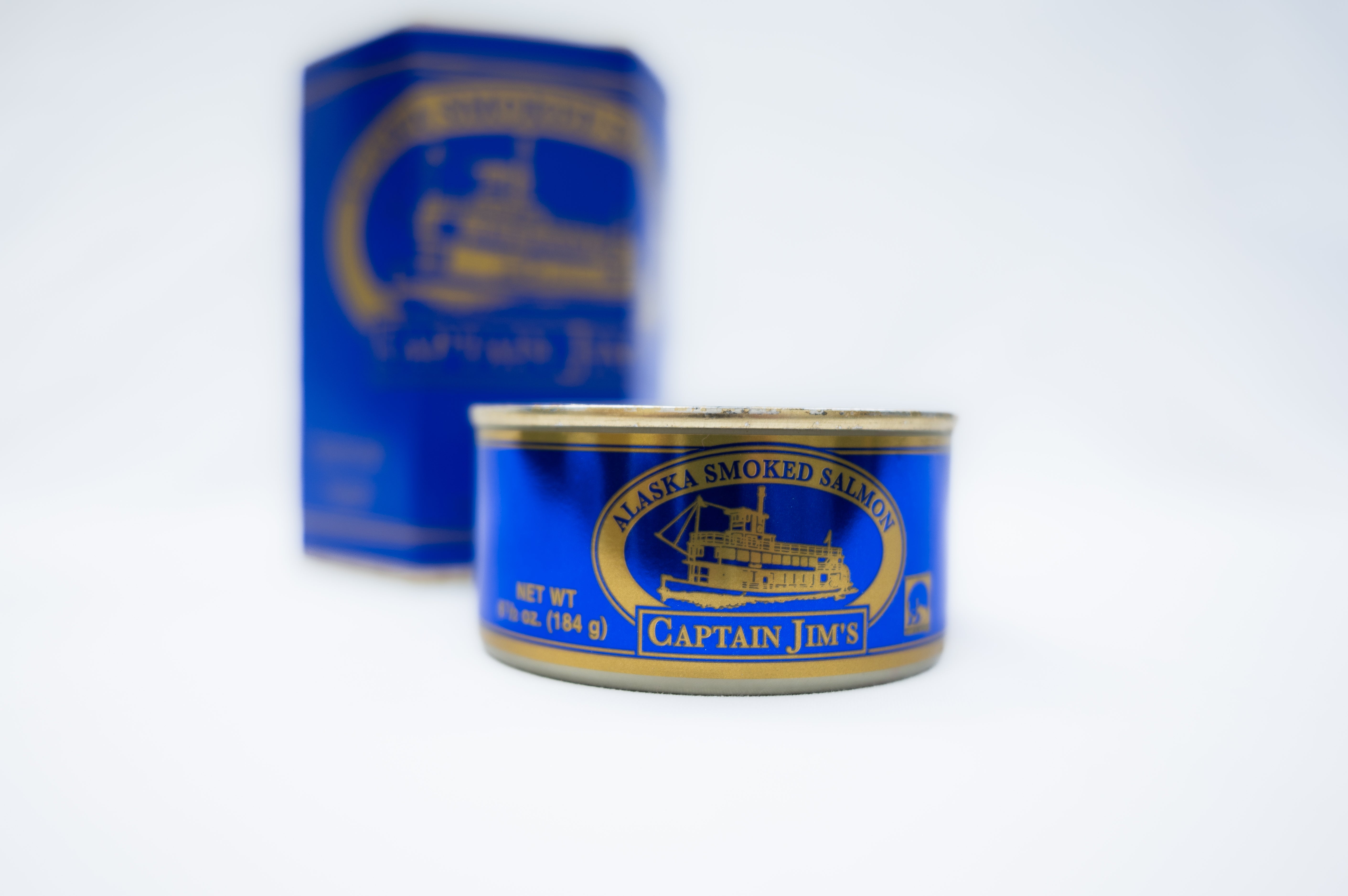 captain jack fish boxed Captain Jim's Smoked Salmon 3 Can Gift Pack – Riverboat Discovery