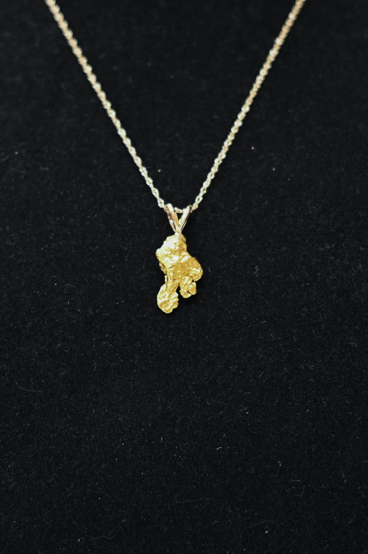 Gold Nugget with Bail Loop