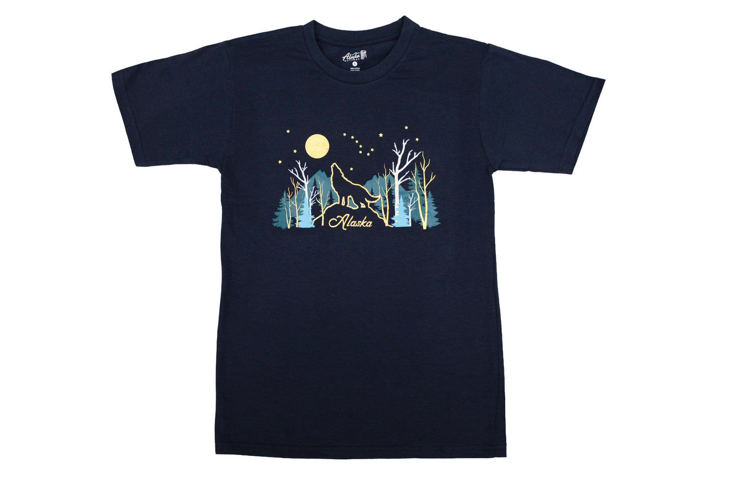 Alaska Blue Mountain Foil Gold T Shirt