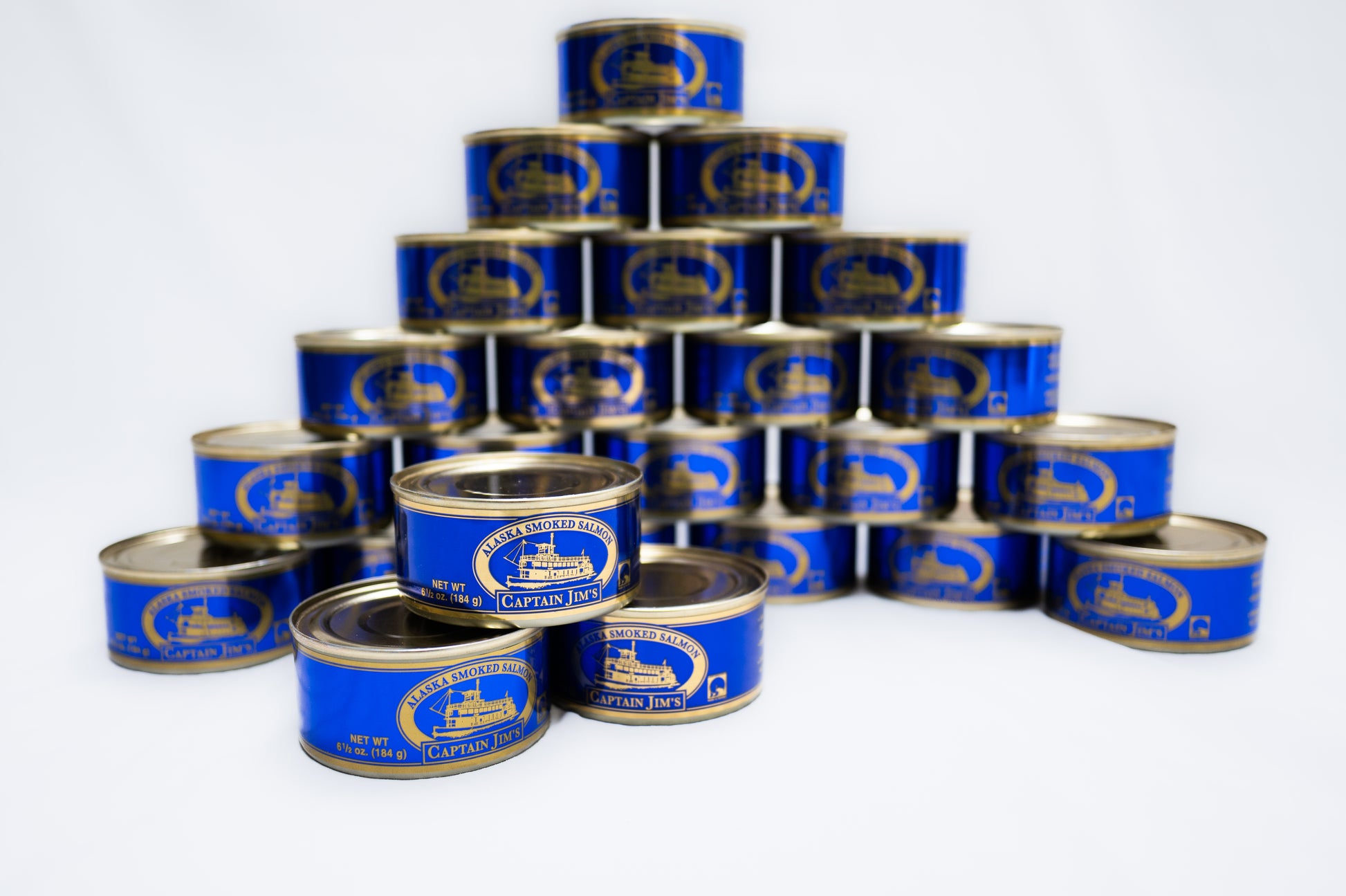 captain jack fish boxed Captain Jim's Smoked Salmon 24 Can Case – Riverboat Discovery